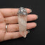 New! Natural Crystal Gemstone 925 Sterling Silver lizard Pendant, lizard Jewelry, 63x22x20mm, 24.7g