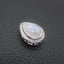 Natural Moonstone Brass Plated Silver Pendant Bead, Gemstone Jewelry Gift 20x16x12mm, 4.3g