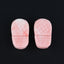 BITEFU 1Pair Pink Conch Shell (Made Of Powder Of Shell, Color Is Enhanced ) Foot , 10.2g