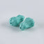 1 Pair Carved Turquoise Cabbage Shape Gemstone Earring Beads,Handmade Gemstone Wholesale,10×9×8mm,2g