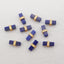 BITEFU 1Pair Silver Gold Plated Natural High Quality Lapis Lazuli Rectangle Gemstone Earring beads 1.5g