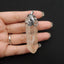 New! Natural Crystal Gemstone 925 Sterling Silver lizard Pendant, lizard Jewelry, 63x20x16mm, 23.7g