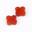 Natural Red Agate Carved little flower Earring Beads 13*13*3mm, 1.4g