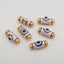 BITEFU 1Pair Silver Gold Plated Natural High Quality Lapis Lazuli Tube Gemstone Earring beads 3.1g