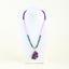 Natural Amethyst, Chrysocolla, Rose Quartz Pendant Beads for Necklace