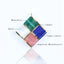 Intarsia of Malachite, Lapis Lazuli, Argentina Rhodochrosite, MOP Pendant with Copper Accessory 27x24x4mm, 3.8g