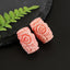 BITEFU 1Pair Pink Conch Shell (Made Of Powder Of Shell, Color Is Enhanced ) Long strip flower, 4.8g