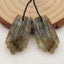 Natural Labradorite Carved feather Earring Beads 29x14x3mm, 4.5g