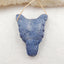 Natural Blue Coral Carved wolf head Pendant Bead 38x27x12mm, 10.5g