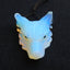 Opalite Carved wolf head Pendant Bead 40x31x15mm, 17.8g