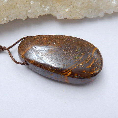 Natural Boulder Opal drop Pendant Bead