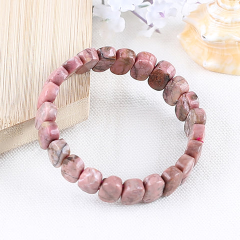 Natural Rhodonite Bracelet 14*9*6mm, 20cm length, 41g