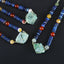 Natural Green Quartz, Lapis Lazuli, Mookaite Jasper and Red Agate Pendant Beads for Necklace 28 inches, 31mm, 10mm, 9*4mm, 60g