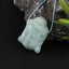 BITEFU Carved Natural Amazonite Buddha Head Gemstone Pendant Bead, 11g