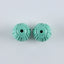 1 Pair Carved Turquoise Round Gemstone Earring Beads,Handmade Gemstone Wholesale,10mm,2.3g