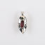 New Arrival!Handmade Jewelry Sterling Silver 925,Turquoise And Ruby Pendant,33×12×6mm, 3.6g