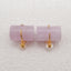 BITEFU 1Pair Silver Gold Plated Natural Kunzite Gemstone Earring Beads, Jewelry DIY Making Accessories, 4.3g