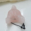 Perle pendentif tête de loup sculptée en quartz rose, 31 x 23 x 13 mm, 8,5 g