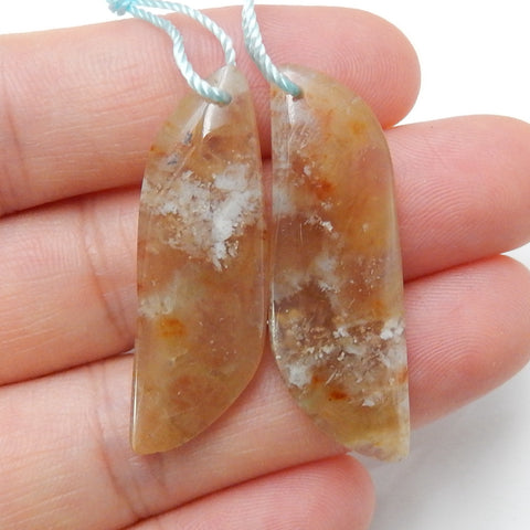 Natural Ocean Jasper Earring Beads 40x11x5mm, 7.9g