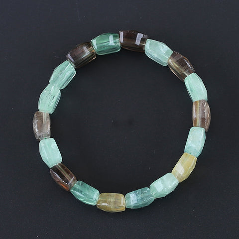 Natural Fluorite Bracelet 16*11*6mm, 20cm length, 44.6g