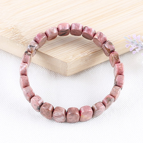 Natural Rhodonite Bracelet 14*9*6mm, 20cm length, 41g