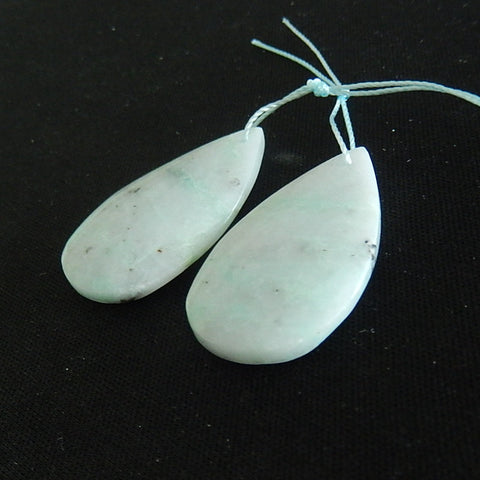 Natural Amazonite Earring Beads 32X20X5mm, 10g