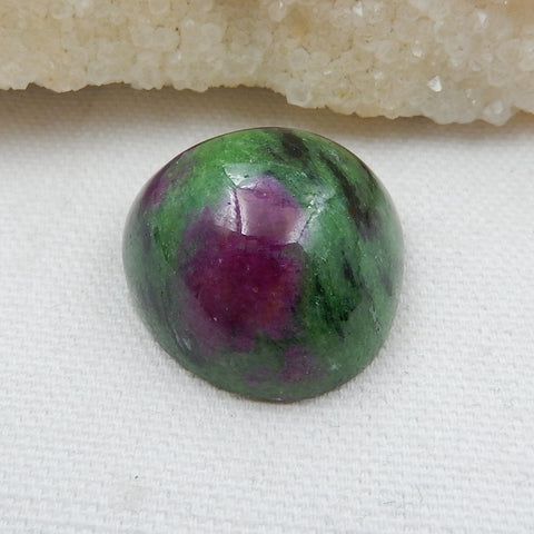 Natural Ruby And Zoisite Cabochon 29x28x15mm, 21.6g