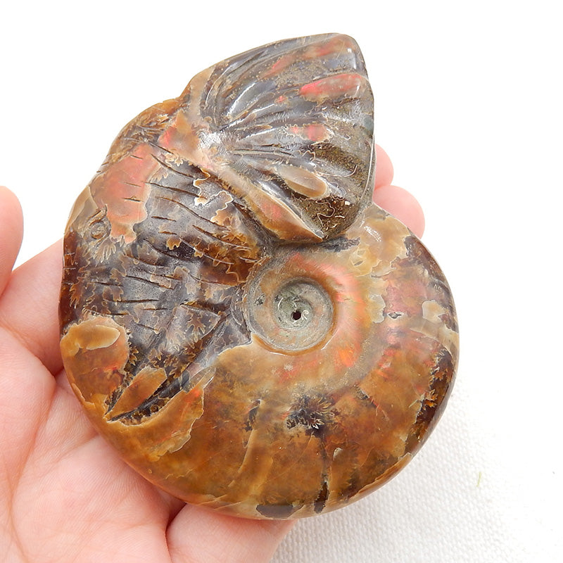 Natural Ammonite Fossil Carved elephant – Gomggsale