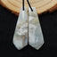 Boucles d'oreilles en forme de cravate Crazy Lace Agate Stone Pair, pierre pour la fabrication de boucles d'oreilles, 35x11x5mm, 4.7g