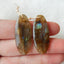 Paire de boucles d'oreilles ovales percées en labradorite naturelle, 31x13x5 mm, 7,74 g