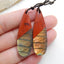 Intarsia of Labradorite and Red River Jasper Earring Beads 42x13x5mm, 8.8g