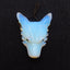 Opalite Carved wolf head Pendant Bead  46x35x13mm, 22.1g