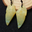 Natural Amazonite Carved Wings Earring Beads 30x12x4mm, 4.2g