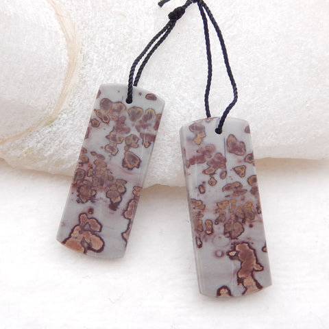 Natural Chohua Jasper Earring Beads 34x13x3mm, 7.7g