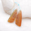 Perles de boucle d'oreille en agate naturelle, 30 x 12 x 5 mm, 6,9 g