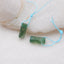 Natural Moss Agate Earring Beads 14x6mm, 2.4g