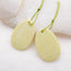 Serpentine Simple Carvings Oval Earrings Stone 一对，用于制作耳环的石头，25x18x2.5mm，4.4g