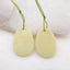 Serpentine Simple Carvings Oval Earrings Stone 一对，用于制作耳环的石头，25x18x2.5mm，4.4g