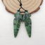 Natural African Jade Carved leaf Earring Beads 40x13x4mm, 5.5g