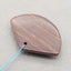 Natural Wood Fossil Pendant Bead 49*3.5*10mm, 20.1g