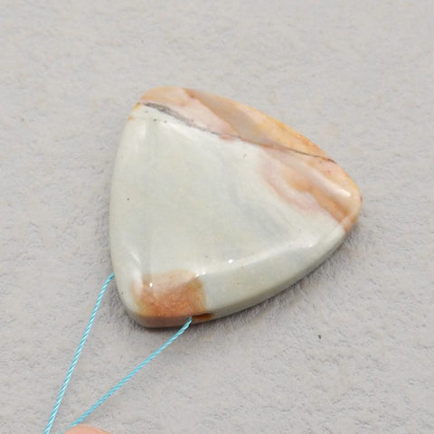 Natural Landcape Jasper Pendant Bead 40*30*9mm, 20.6g