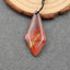 Perle pendentif Jaspe Mookaite, 35x16x4mm, 2.9g