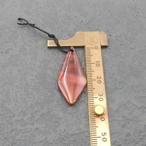 Natural Mookaite Jasper Pendant Bead 35x16x4mm, 2.9g