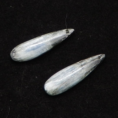 Natural Blue Kyanite Earring Beads 30x7x2mm, 2.8g