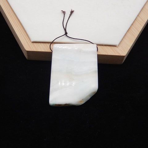 Natural Hemimorphite Pendant Bead 53*38*7mm, 33.6g