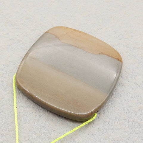 Natural Landscape Jasper Pendant Bead 40*40*7mm, 21.2g