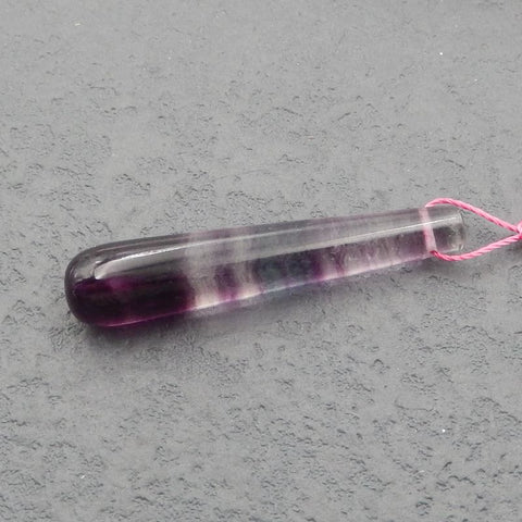 Perle pendentif en fluorite, 42x8x8mm, 5g