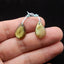 Paire de boucles d'oreilles en forme de larme de labradorite de forage naturel 16X13X4mm, 2.7g