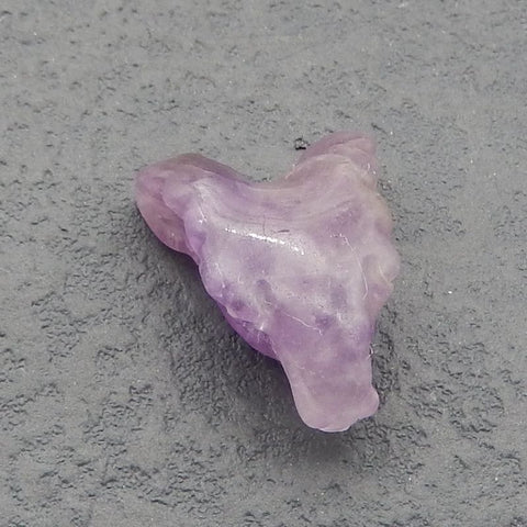 Natural Amethyst Carved Wolf Head Pendant Bead,23×17×9mm, 3.9g