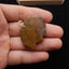 Natural Red Creek Jasper Carved Indian Culture Pendant Bead 45x40x6mm, 13.4g